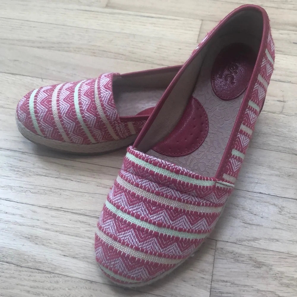 BOC Frankie espadrille shoes size 6.5 canvas flat loafer slip on bohemian